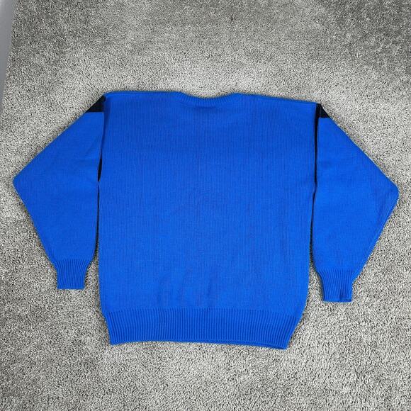 VINTAGE Sweater Graphix Sweater Mens L Grandpa Geometric Acrylic USA Made 80s - Picture 7 of 11